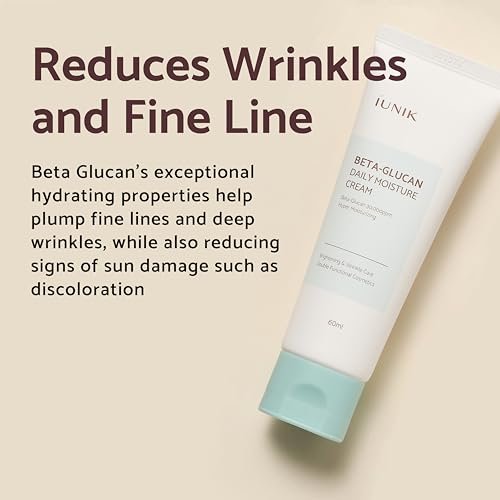 IUNIK Beta Glucan Daily Moisture Cream - 2-Piece Set, Deep Hydration & Skin Barrier Fortifying Moisturizer, Korean Skincare Avelisse
