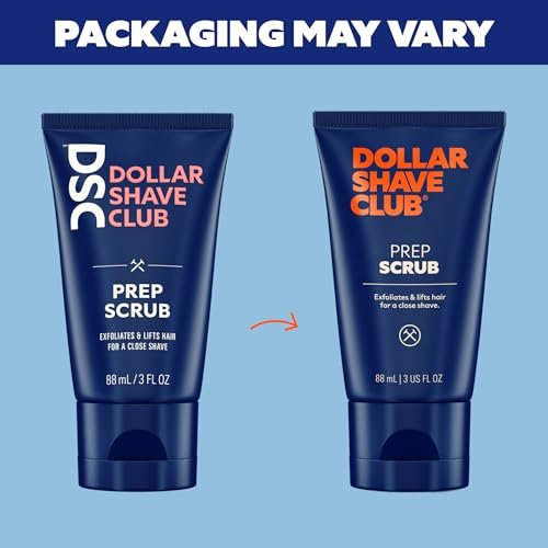 Dollar Shave Club Prep Scrub – Pre Shave Scrub to Prevent Ingrown Hairs, 3 oz (2-Pack) Avelisse
