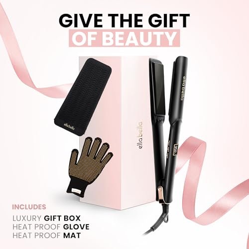 ELLA BELLA® Ceramic Flat Iron Hair Straightener - Professional Straightening Iron with Digital Display | As Featured in Good Housekeeping Avelisse