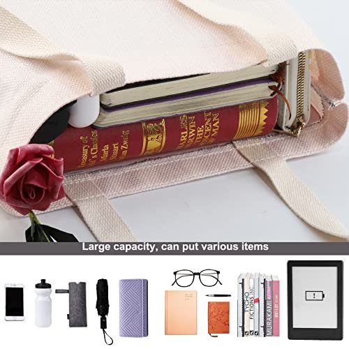 WZMPA Anime Girl Cosmetic Bag - 'You Are Braver, Stronger, Smarter Than You Think' Canvas Makeup Pouch for Women & Teen Girls (Always Anime Tote) - görsel 14