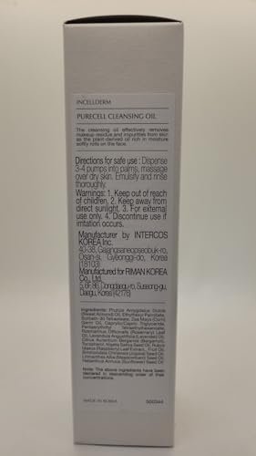 Riman Incellderm Purecell Cleansing Oil - 4.9 fl oz - Gentle Makeup Remover & Hydrating Cleanser - Lightweight Plant-Based Formula for All Skin Types Avelisse