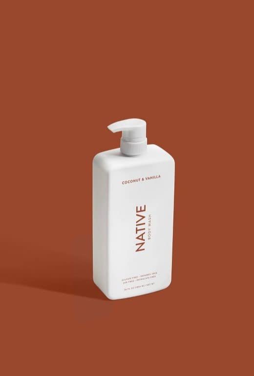 Native Body Wash Bundle: Coconut & Vanilla + Cucumber & Mint - 36 oz Bottles with Pump (Pack of 2) Avelisse