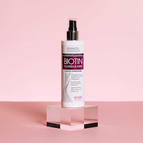 Advanced Clinicals Biotin Thicken & Shine Hair Spray Leave-In Treatment, Nourishing Detangling Formula for Fine, Damaged, or Frizz Prone Hair, Supports Scalp Health for Strong Thick Hair, 8 Fl Oz - görsel 18