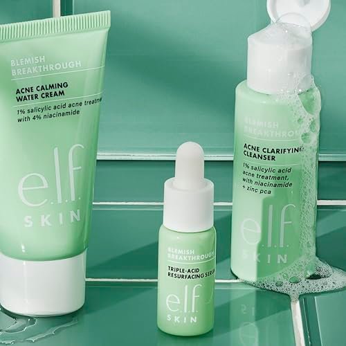 e.l.f. SKIN Blemish Breakthrough Blemish Control Basics Kit - Travel-Size Acne Skincare Routine with Cleanser, Serum & Moisturizer, Vegan & Cruelty-Free Avelisse