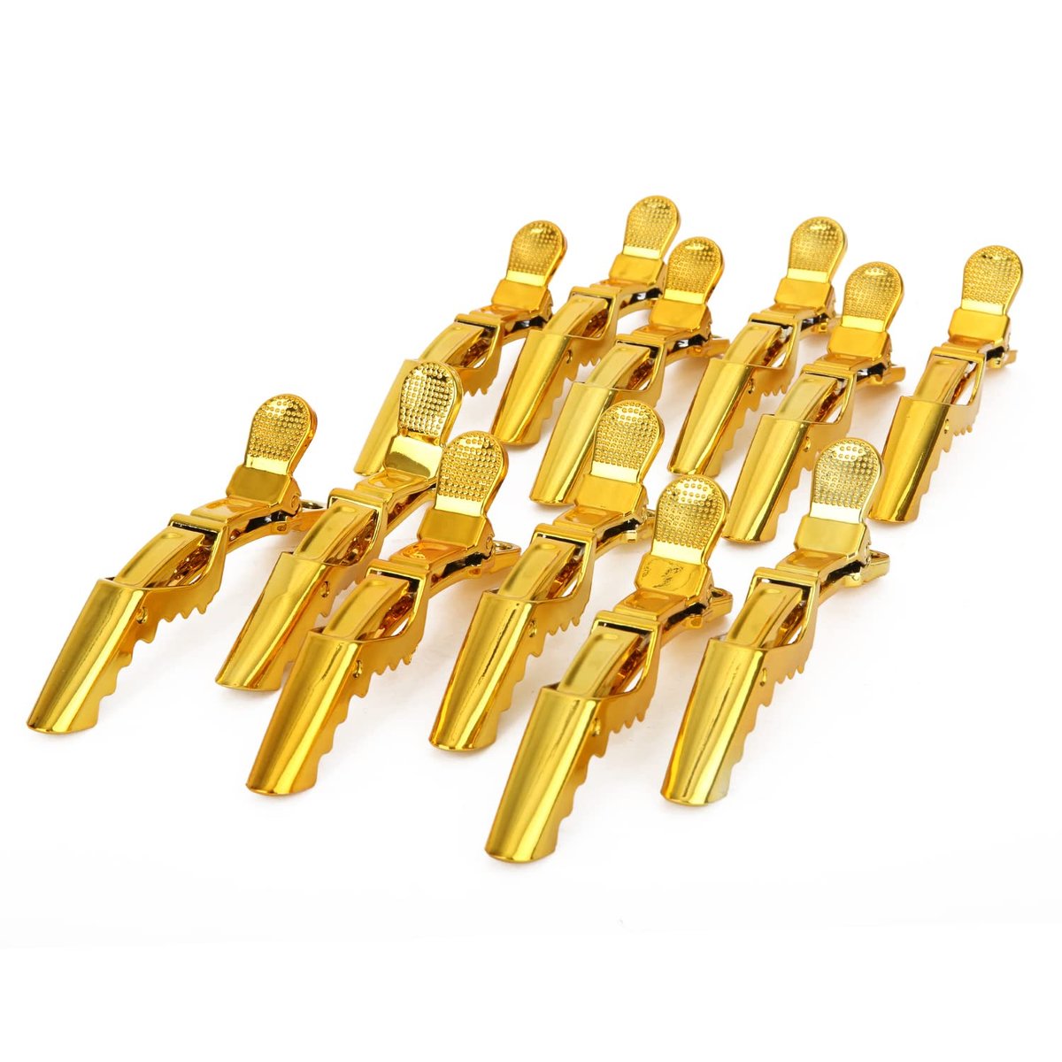 Premium Hair Clips 12 Pack - Large Croc Clips for Thick Hair Styling and Sectioning - Gold Avelisse