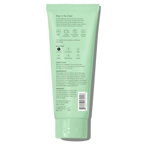 Rael Miracle Clear Clay Mask – Deep Pore Cleanser with Tea Tree & Gentle Exfoliation for Blackheads, Korean Skin Care (3.4 fl oz) Avelisse