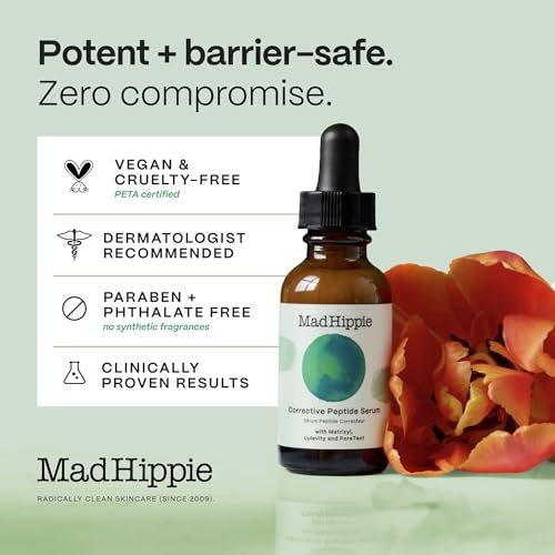 Mad Hippie Corrective Peptide Serum for Face – Skin-Tightening Collagen Peptides, Anti-Wrinkle Essentials, 1.02 Fl Oz Avelisse