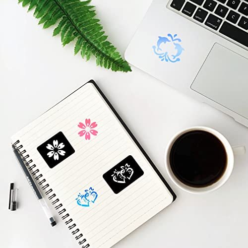 410+ PCS Temporary Tattoo Stencils Kit for Women, Girls, Kids – Henna & Glitter Airbrush Face Body Paint DIY - görsel 18