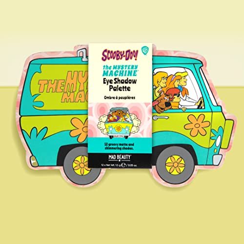 Mad Beauty Scooby-Doo Mystery Machine Eye Shadow Palette – Cruelty-Free Metallic Shimmers & Pressed Glitter, Travel-Ready with Mirror - görsel 14
