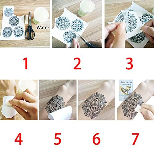 Glaryyears Metallic Gold Temporary Tattoos, 18-Pack Long-lasting Fake Tattoo Stickers, Small Size Variety Pack Realistic Tattoos for Women Adults Girls on Face Body Hand Arm Neck - görsel 8