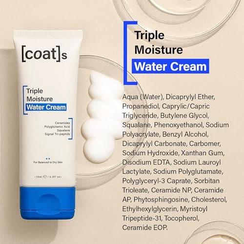 COATS Triple Moisture Water Cream – Lightweight, Oil-Free Face Moisturizer for Teens & Young Skin – 2.5 oz Avelisse