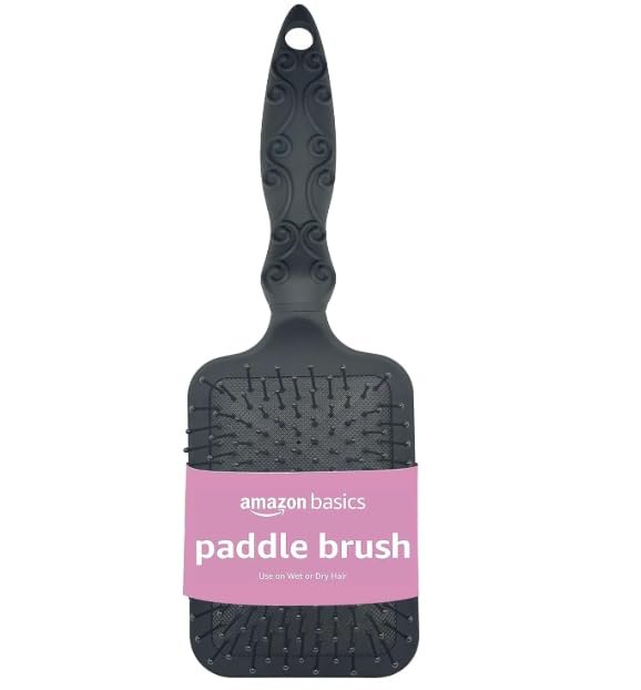 Paddle Hair Brush for Gentle Detangling – Flexible Nylon Bristles for Wet or Dry Hair, Tangle-Free, Black - görsel 5