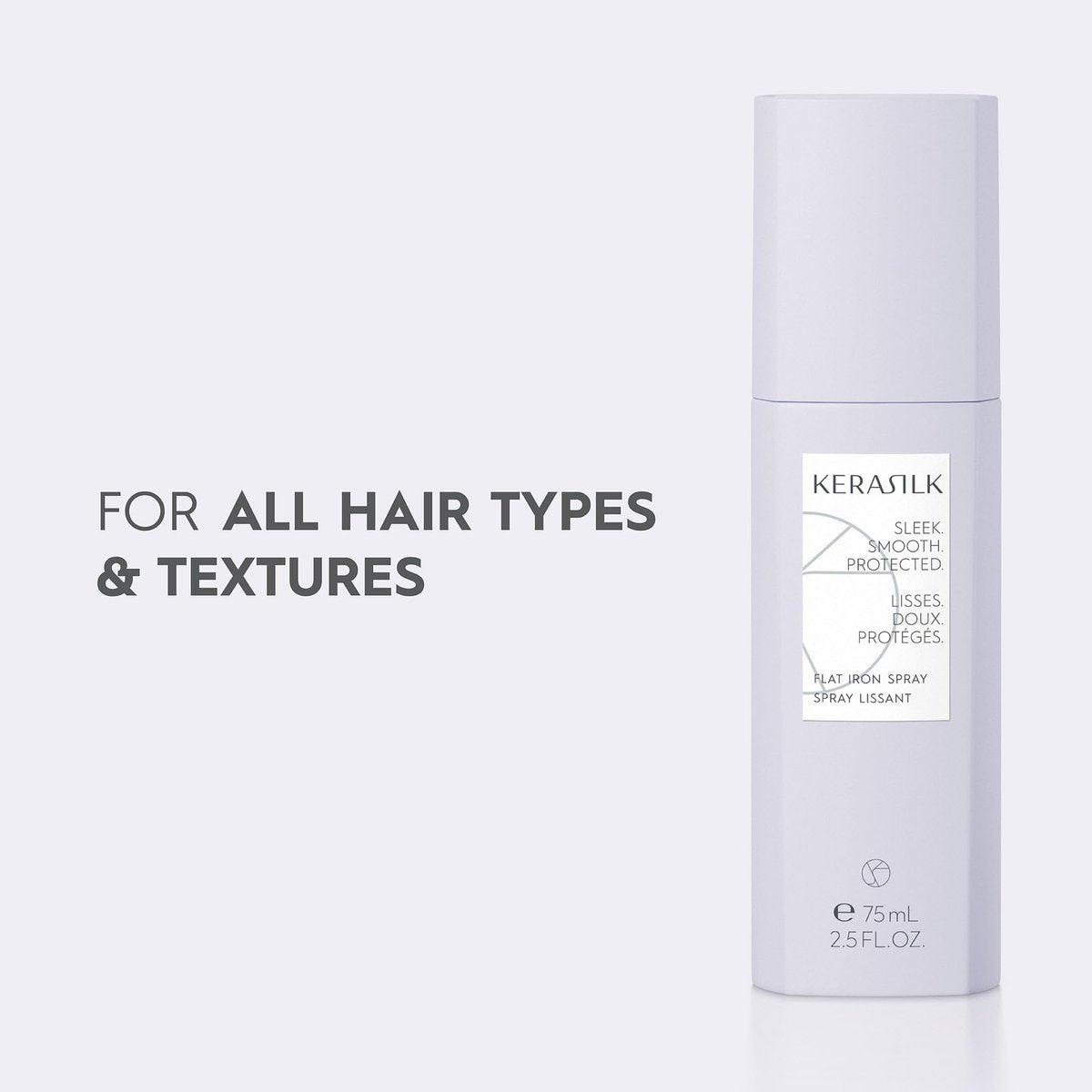 KERASILK Flat Iron Spray - Heat Protection & Smoothing Spray for Sleek, Shiny Hair - 75ml Avelisse