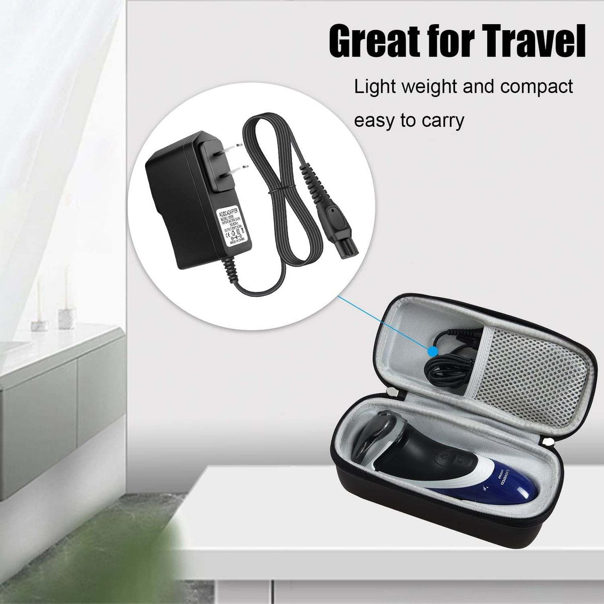 HQ8505 Charger for Philips Norelco 7000 5000 3000 8000X 8500X 9000 Series MG7 S1560 Electric Beard Trimmer 15V AC Adapter Power Supply Cord - görsel 12