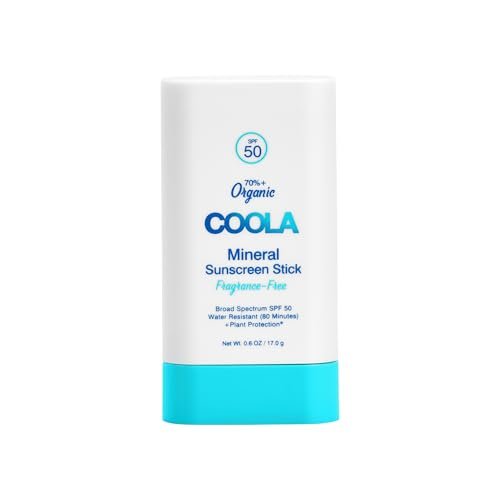 COOLA Organic Mineral Sunscreen SPF 50 Sunblock Stick – Dermatologist Tested, Vegan & Gluten Free Daily Protection, 0.6 oz Avelisse