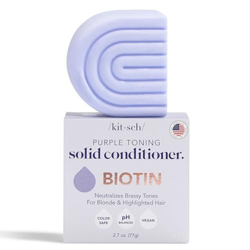 Kitsch Toning Purple Conditioner Bar for Blondes & Color Treated Hair - Vegan, Silicone & Sulfate Free with Biotin - 2.7 oz - görsel 18