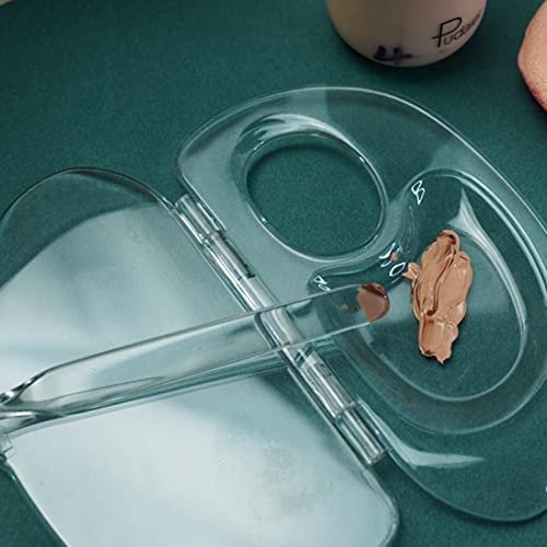 Transparent Acrylic Makeup Mixing Palette - Store & Mix Liquid Foundation, Pigments, Nail Art - Reusable - görsel 12