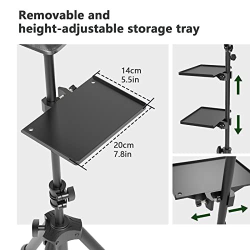 ZHOOGE Tattoo Armrest Stand with Tray - Foldable Tattoo Arm Leg Rest, Adjustable Height and Tilt, Heavy Duty with Black Leather Pad for Tattoo Studio Avelisse
