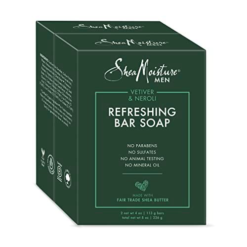 SheaMoisture Men Bar Soap Vetiver & Neroli - 4 Ounce (Pack of 2) - Natural Body Wash for Men - görsel 2