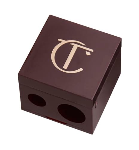 Charlotte Tilbury Dual-Size Pencil Sharpener – Rose Gold & Night Crimson, Stainless Steel Blade for Eyeliner, Lip Liner & Eyeshadow Pencils - görsel 2