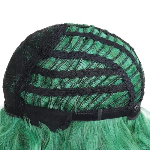 GNIMEGIL 26 Inch Long Curly Wavy Green Wig - Natural Ombre Fluffy Synthetic Hair for Mermaid Cosplay, St. Patrick's Day, Halloween Costumes - görsel 14