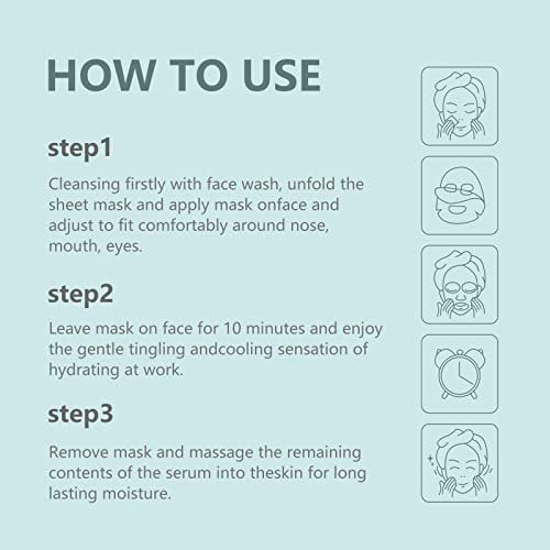 YAFUSIPE Acne Facial Mask with Salicylic Acid - 10 Sheets, Hydrating Moisturizing Sheet Mask for Acne Prone Skin, Oil Control, Redness, Scar & Breakout Care - görsel 12