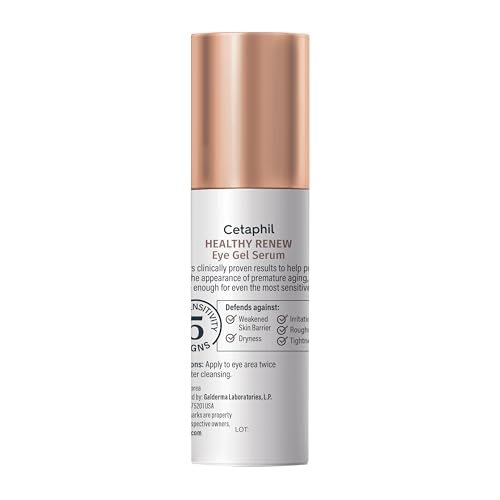 Cetaphil Healthy Renew Hydrating Eye Gel Serum – 0.5 oz Anti-Aging Eye Cream with Peptides, Reduces Dark Circles & Wrinkles, Retinol Alternative for Sensitive Skin Avelisse