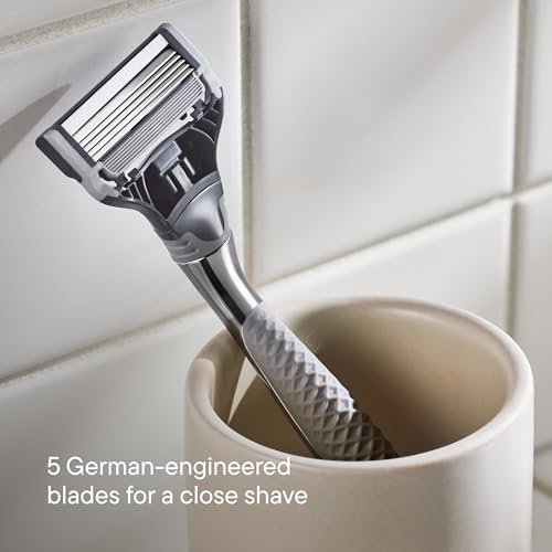 Harry's Original Shaving Kit for Men - Chrome Edition Razor Handle with 3 German Engineered Blade Refills - görsel 10