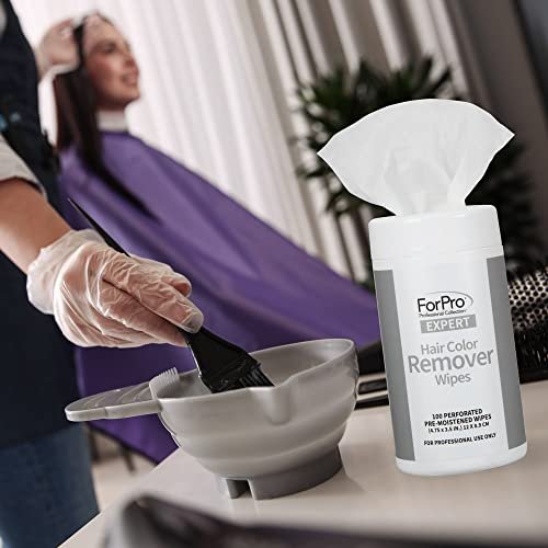 ForPro Professional Collection Expert Hair Color Remover Wipes - Pre-Moistened, Hypoallergenic, Clean Fresh Scent - 100 Count Avelisse