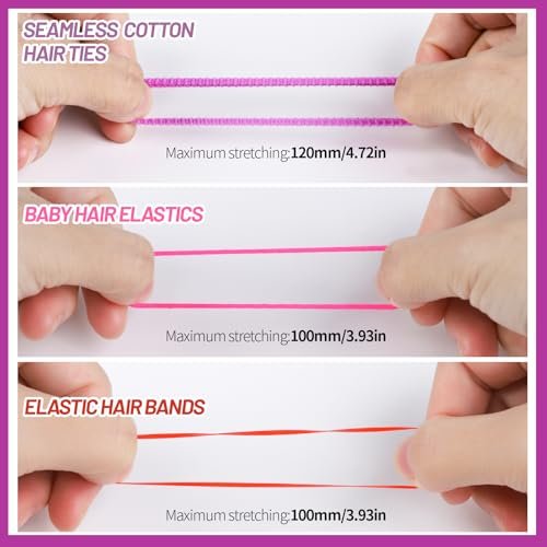 Teenitor Elastic Hair Ties – Colorful Baby Elastic Hair Bands Set with Hair Clips for Girls - görsel 14