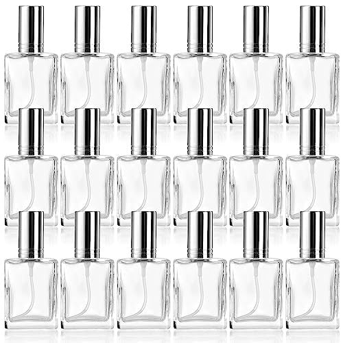 Foraineam 18-Pack Clear Glass Fine Mist Atomizer Spray Bottles – 15ml Refillable Mini Perfume Bottles with Droppers and Funnels Avelisse
