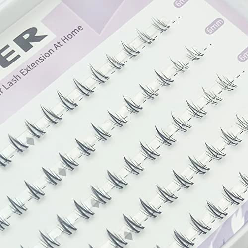 DAODER Bottom Lash Clusters DIY Eyelash Extensions - 90 Pcs Wispy Natural Look Clear Band Lashes for Bottom Eyelashes (6mm, Black) - görsel 12