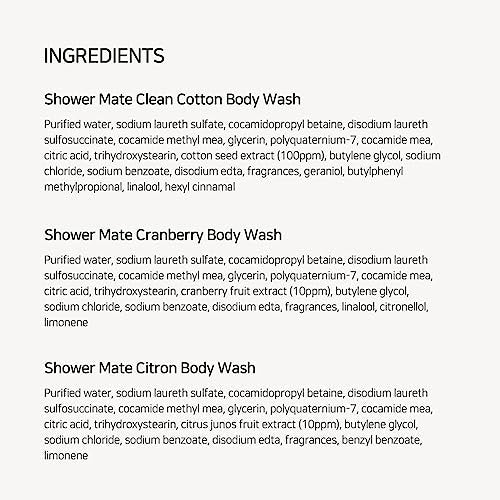 SHOWERMATE Natural Body Wash - Cranberry, 42.3 fl oz (1.2 kg) - Large Pump Bottle for Women & Men - görsel 14