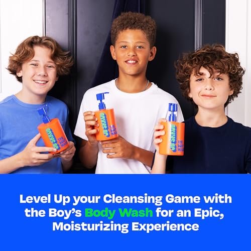 JB SKRUB Boys Body Wash for Kids, Tweens & Teens - pH-Balanced Foaming Citrus Wash, No Harsh Ingredients, Tackles Odor & Breakouts, 14 oz Avelisse
