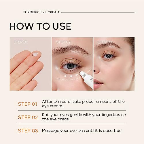 Easilydays Turmeric Under Eye Cream – Hydrating Eye Serum for Dark Circles, Fine Lines, and Puffiness Avelisse
