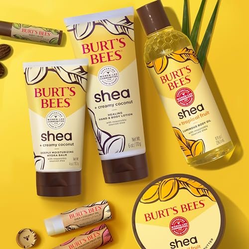 Burt's Bees Shea + Tropical Fruit Indulgent Hand and Body Butter, Non-Greasy, Antioxidant Rich for Glowing Skin, 11 oz Avelisse