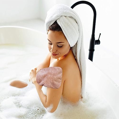 PHOGARY 6 Pack Microfiber Body Wash Mitts - Super Absorbent & Soft Face Mitten, Coral Fleece Bath Spa Cloth, Reusable Makeup Remover Mitt Gloves, 3 Colors - görsel 14