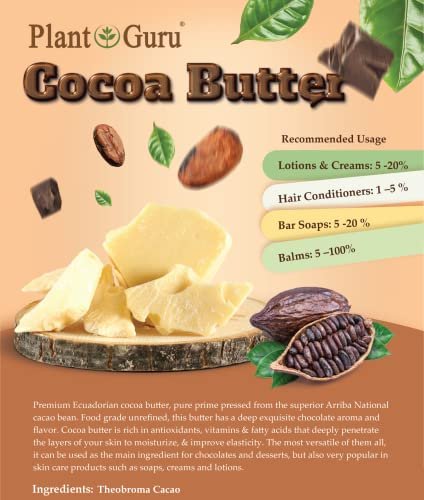Shea, Mango and Cocoa Butter 8 oz. Bars Variety Bundle Pack - 100% Pure Natural Unrefined - Ideal Moisturizer For Dry Skin, Body, Face And Hair Growth. Great For DIY Soap and Lip Balm Making. - görsel 14