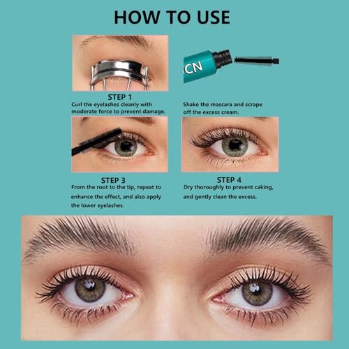 LGSZGDCN Sensational Washable Mascara – Black Liquid Extensions, Long-Lasting, Thick, Waterproof & Smudge-Proof, Hypoallergenic, 0.38 Fl Oz - görsel 14