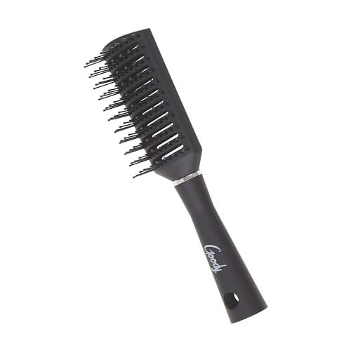 Goody Detangle It Vented Hair Brush - Quick Drying Detangler with Flexible Silicone Bristles for All Hair Types (Black) - görsel 6