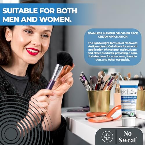 No Sweat Antiperspirant Gel for Face, Neck & Nape – 50 ml – Controls Excess Facial Sweating & Shine – Ideal for Active Work & Gym Avelisse