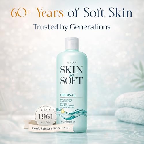 AVON Skin So Soft Original Body Lotion for Women - Paraben-Free Moisturizer with Jojoba Oil, Lightweight 24-Hour Hydration for Dry Skin, 11.8 fl oz Avelisse