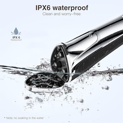 YIRISO Electric Razor for Men - 90Min Long-Lasting Rotary Shaver with 4D Floating Head & LCD Display, Ultra Smooth for Sensitive Skin, IPX6 Waterproof, USB-C Fast Charge, Travel Case - Ideal Gift Avelisse