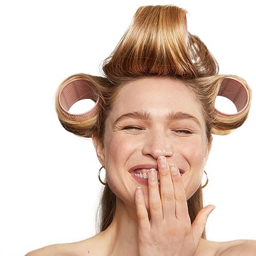 Kitsch Ceramic Hair Rollers – Self-Grip Heatless Curlers for Overnight Voluminous Curls, Frizz-Free, Large Size, Terracotta, 4 Count - görsel 14