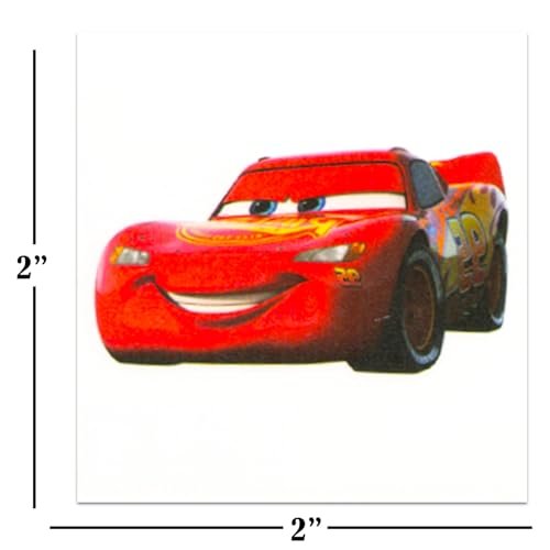 Disney Cars Temporary Tattoos for Kids - 72 Perforated Individual 2x2 Inch Tattoos - Party Favors & Supplies - görsel 6