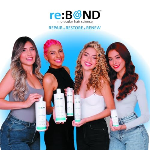reBOND Leave-in Miracle Bond Building Hair Mask - 4 Minute Repair Treatment for Bleached, Damaged, Dry, Colored or Frizzy Hair, 3oz + .34oz Avelisse
