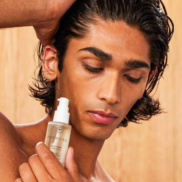 INNERSENSE Organic Beauty Natural Hair Renew Scalp Oil - Non-Toxic, Cruelty-Free Haircare, 1 fl oz Avelisse