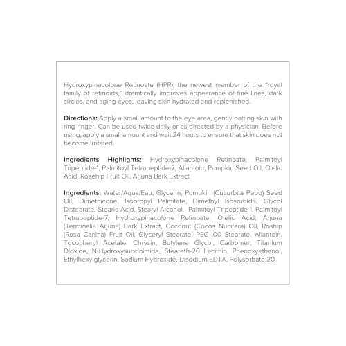 DRMTLGY HPR Eye Cream - Retinoid Under Eye Cream for Under Eyes, 0.5 fl oz Avelisse