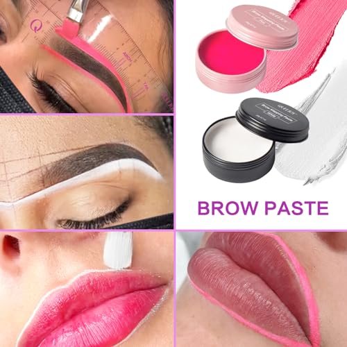 QUEEJOY Eyebrow Mapping Kit - Brow String, Stencils, Paste, Brushes & Tools for Perfect Brows - görsel 12