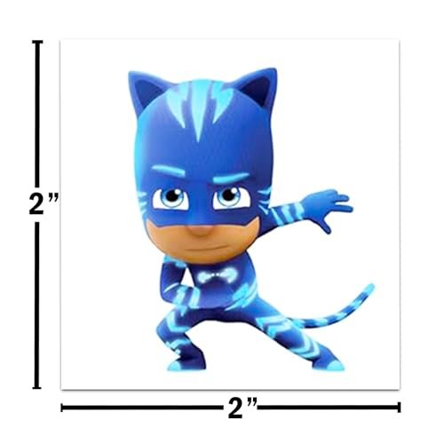 PJ Masks Tattoos Party Favors Bundle - 72 Perforated Individual 2" x 2" Temporary Tattoos for Kids Boys Girls - PJ Masks Party Supplies Made in USA - görsel 4